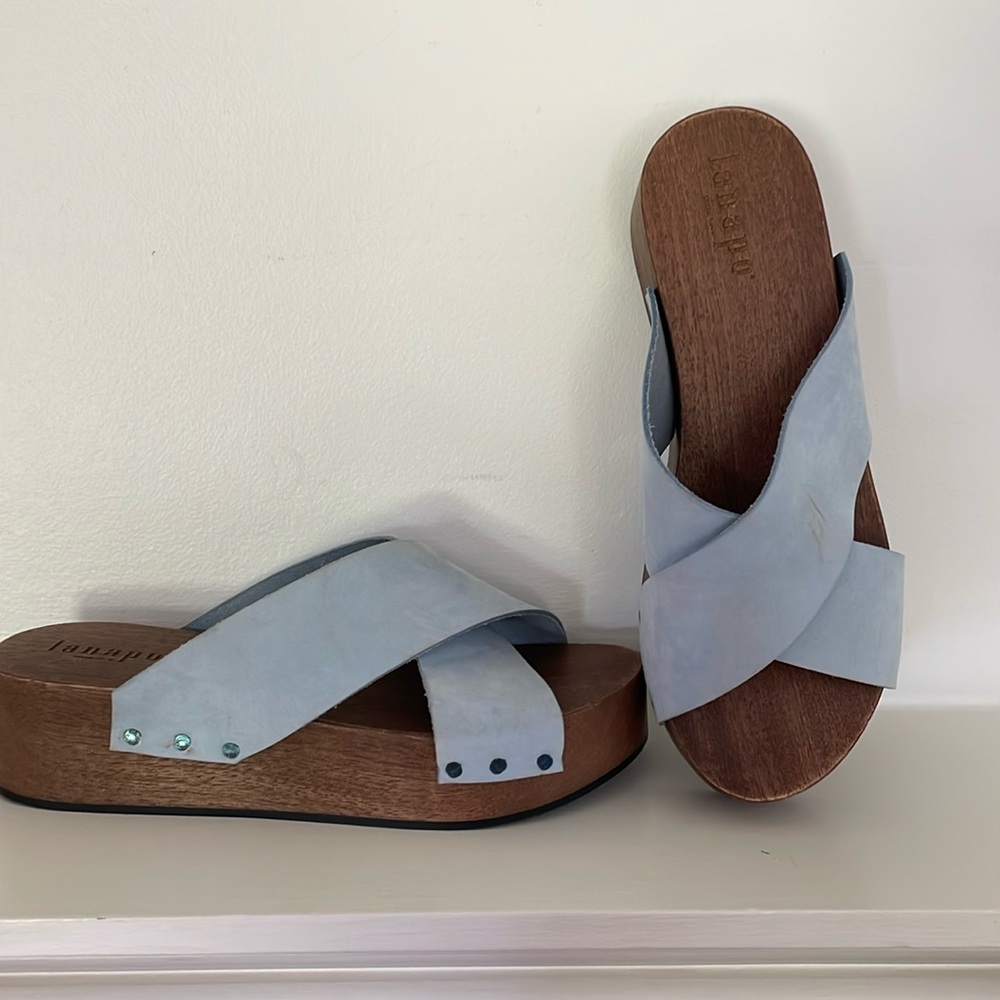 New Lanapo Slides leather and wood
